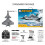 (Γκρι με 2 μπαταρίες) BBSONG 4 καναλιών RC Plane J20 Fighter Remote Control Airplane 1