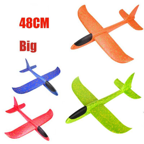 (37cm Πράσινο) 48cm Big Hand Launch Throwing Foam Palne EPP Model Airplane Glider Plane Model 1