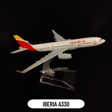 (36.Iberia A330)Scale 1:400 Metal Aircraft Replica 15cm Air France Concorde Model Aviation Diecast Miniature Kids Room Decor