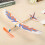 (A-Random 1 st) 1 st gummiband Elastiskt driven flygplan Segelflygplan Flygande plan Flygplan DIY Barnleksak 2