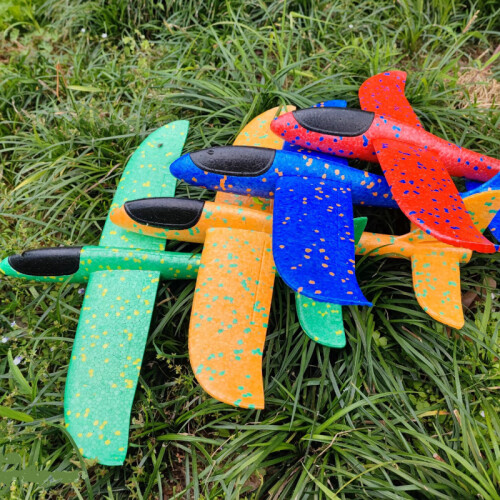 (50cm Μπλε) 50cm Big Foam Plane Glider Hand Throw Airplane Light Αδράνεια EPP Bubble Planes 2