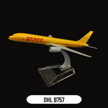 (124.DHL B757)Schaal 1:400 Replica Metalen Vliegtuig 15cm Air France Concorde Model Luchtvaart Miniatuur