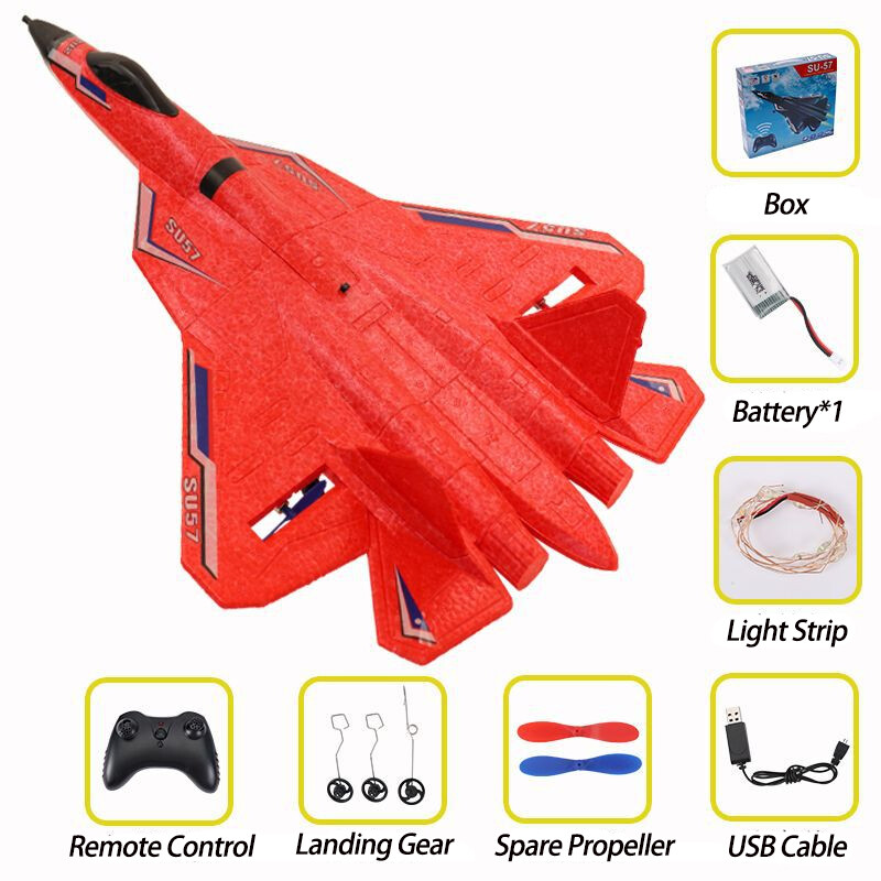 Avion RC SU-35 En Mousse EPP – Planeur Radiocommandé 2,4 GHz, Bimoteur, LED, Autonomie 15 Min, Parfait Pour Débutants Et Enfants