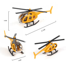 (Yellow)Children’s Helicopter Toy Alloy Model aircraft children's toy military pendulum boy toy taxiing simulation helicopter