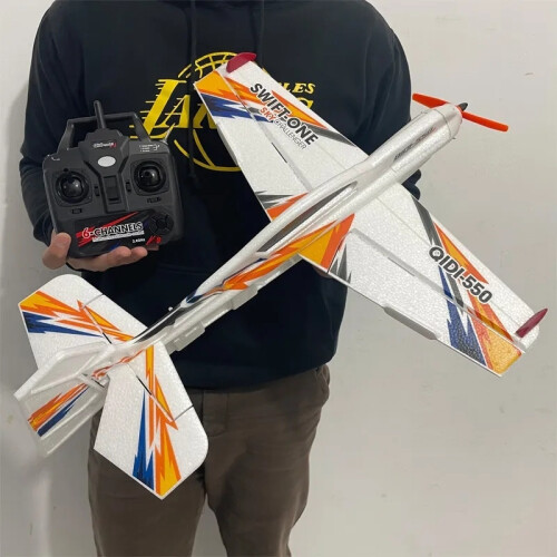 (Πορτοκαλί 2 μπαταρία) QIDI-550 3D RC Αεροπλάνο 500mm Άνοιγμα φτερών 2