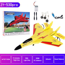(Yellow-3B)ZY-530 RC Plane 2.4G Glider With Light Fixed Wing Hand Throwing EPP Foam MIG 530pro RC Airplane
