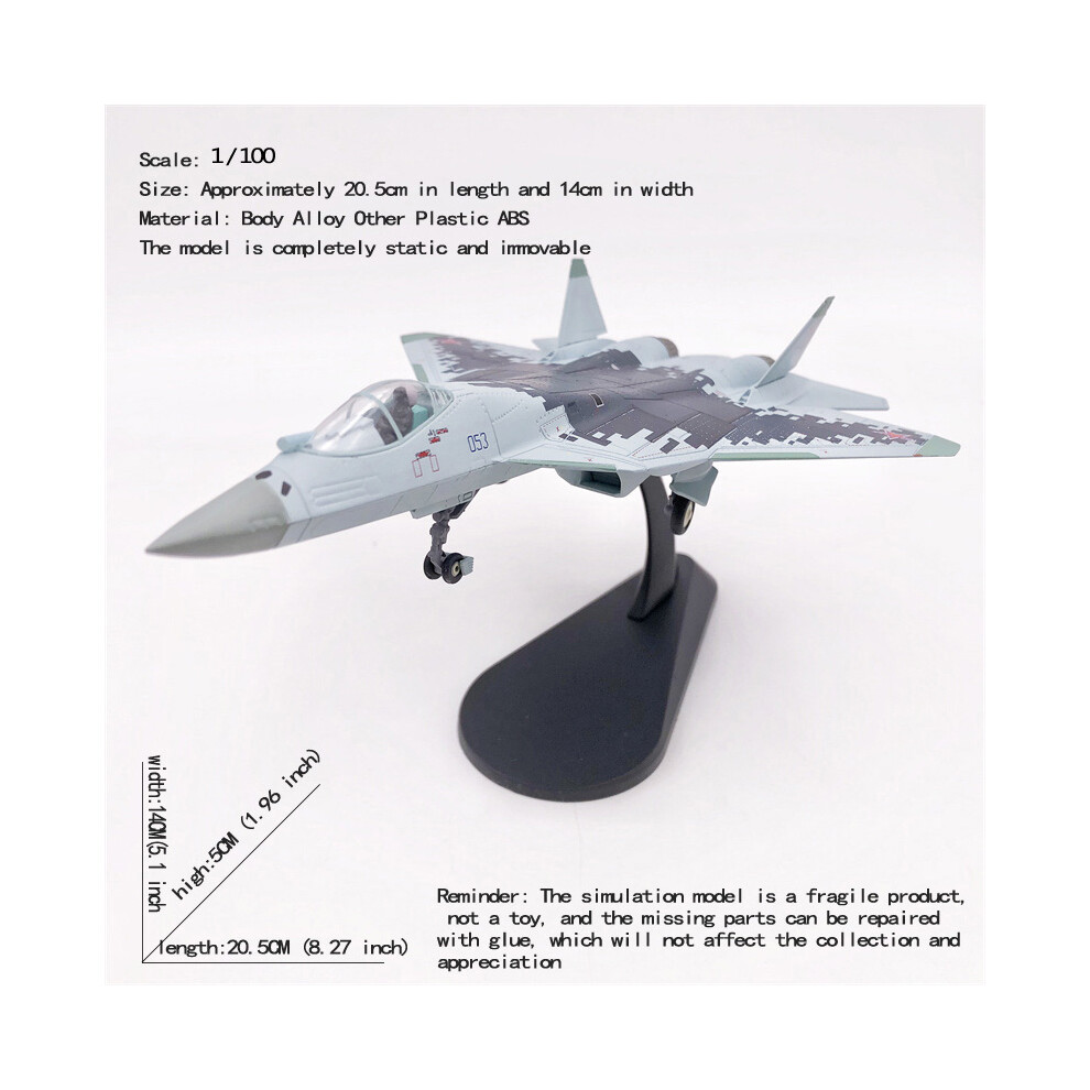 (Su-57) JASON TUTU 1/100 Échelle Russe Su 57 chasseur furtif modèle d'avion Su-57 Modèle d'avion Drop