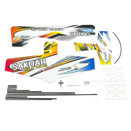 (όπως η εικόνα) Ηλεκτρικό 4CH RC Airplane Kit Aerobatic Fly Beginners EPP Foam DIY Mini 2