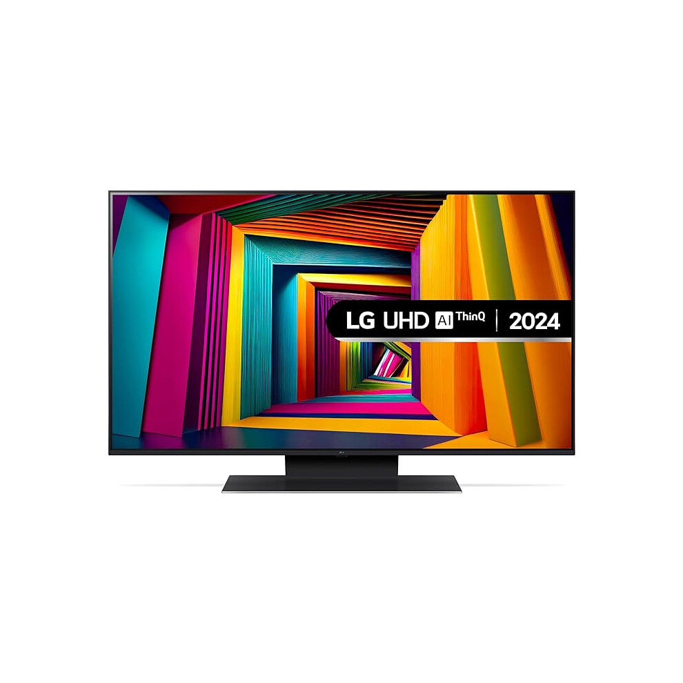 LG 43UT91006LA 43-Inch 4K UHD Smart TV, α5 AI Processor Gen7, Freeview Play and Amazon Alexa, 60Hz, Ashed Blue