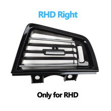 (RHD Prawa) Wnętrze samochodu LHD RHD Piano Black Przednie kratki nawiewu Panel gniazda AC Chrom dla