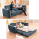 Intex King Size Inflatable Pull Out Sofa Bed Sleep Away Futon Couch - Anthracite 4