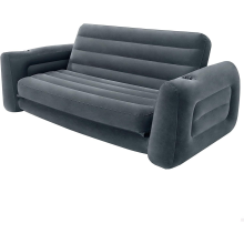 Intex King Size Inflatable Pull Out Sofa Bed Sleep Away Futon Couch - Anthracite