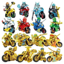 16Pcs Motorcycle Minifigures Ninja Mini Figures Fits Blocks Toy