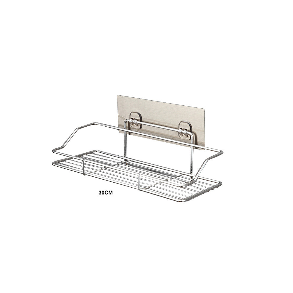 (M) Étagère pour accessoires de salle de bain Panier de rangement de douche en acier inoxydable Étagère