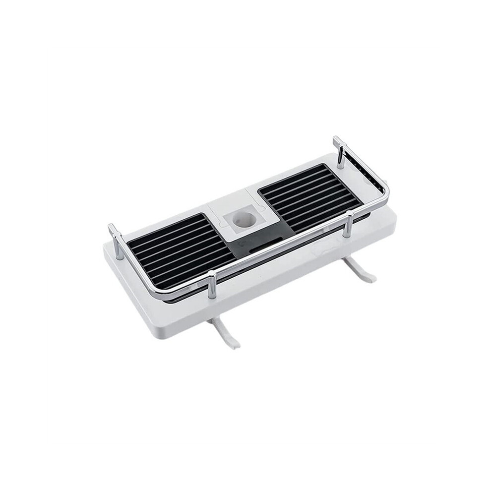 (Blanc 1 pièces) Support de pommeau de douche sans perçage, tige de levage, étagères de rangement, accessoire