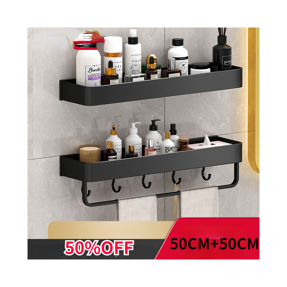 (50CM 50CM) Étagère d'accessoires de salle de bain Étagère de douche de bain Étagère d'angle d'accessoires