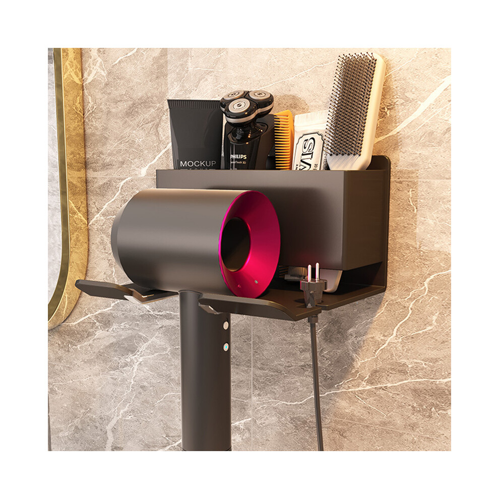Support de sèche-cheveux en aluminium (noir) pour Dyson, support de sèche-cheveux en métal, support