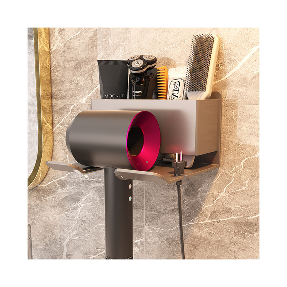 Support de sèche-cheveux en aluminium (gris) pour Dyson, support de sèche-cheveux en métal, support