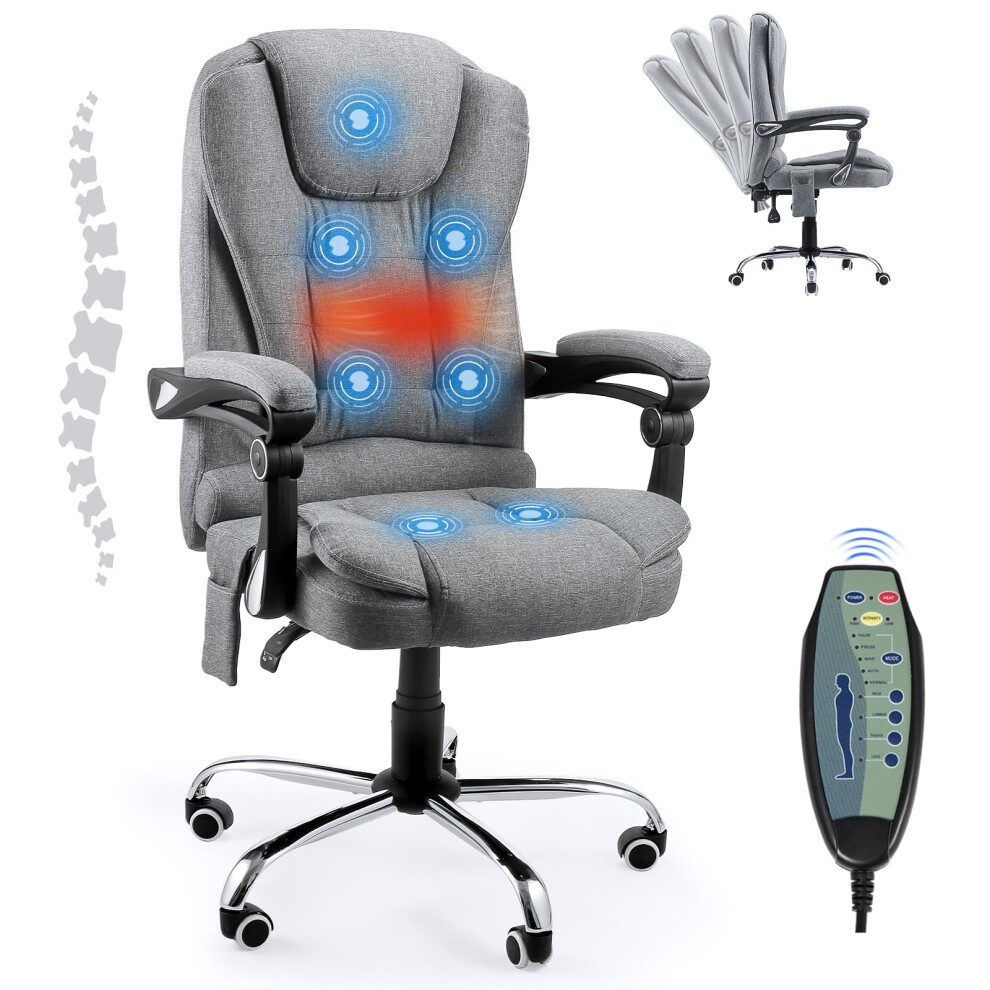 (Grey) YODOLLA Executive Desk Chair with Back Support