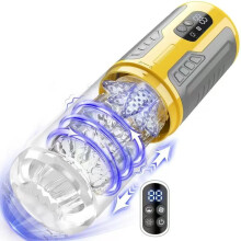 (masturbator)6In1 Automatic Male Masturbator 7 Thrusting Rotating Modes Mastubator Cup with LCD Display