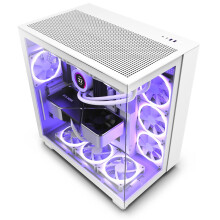 Midden-toren behuizing - NZXT - H9 Flow - Geavanceerde koeling - 4 ventilatoren F120mm - Wit