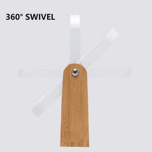 8-Inch Bamboo Vanity Mirror with Dual Magnification 2