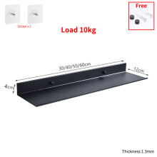 (50 cm – Belastung 10 kg) Stanzfrei schwebende Regale für Wandaufbewahrung, selbstklebendes Regal, 20–50