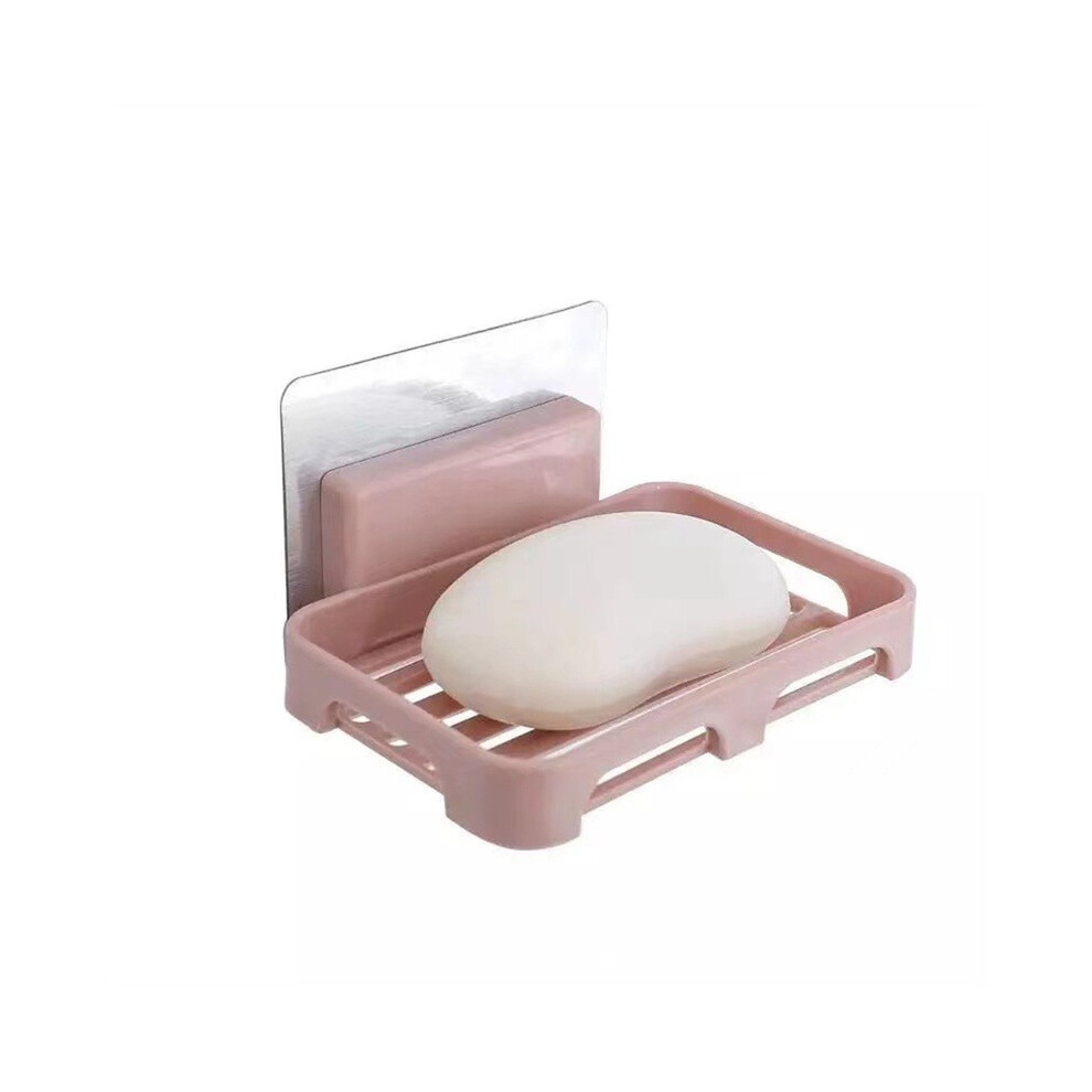 (boîte à savon rose) Support de rangement pour accessoires de salle de bain, maquillage, sans perforation,