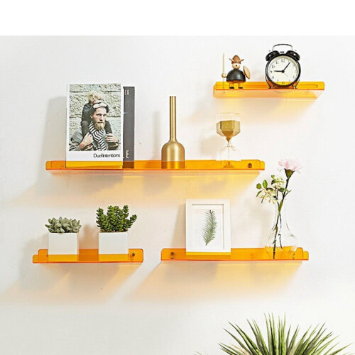 (2 ΤΕΜ-40x12cm) Ράφι Έγχρωμη Κρεμάστρα Τοίχου Δωρεάν Διάτρηση Ράφι 2