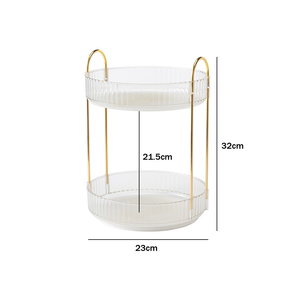 Étagères de rangement pour accessoires de salle de bain (2 couches de cristal), support de rangement