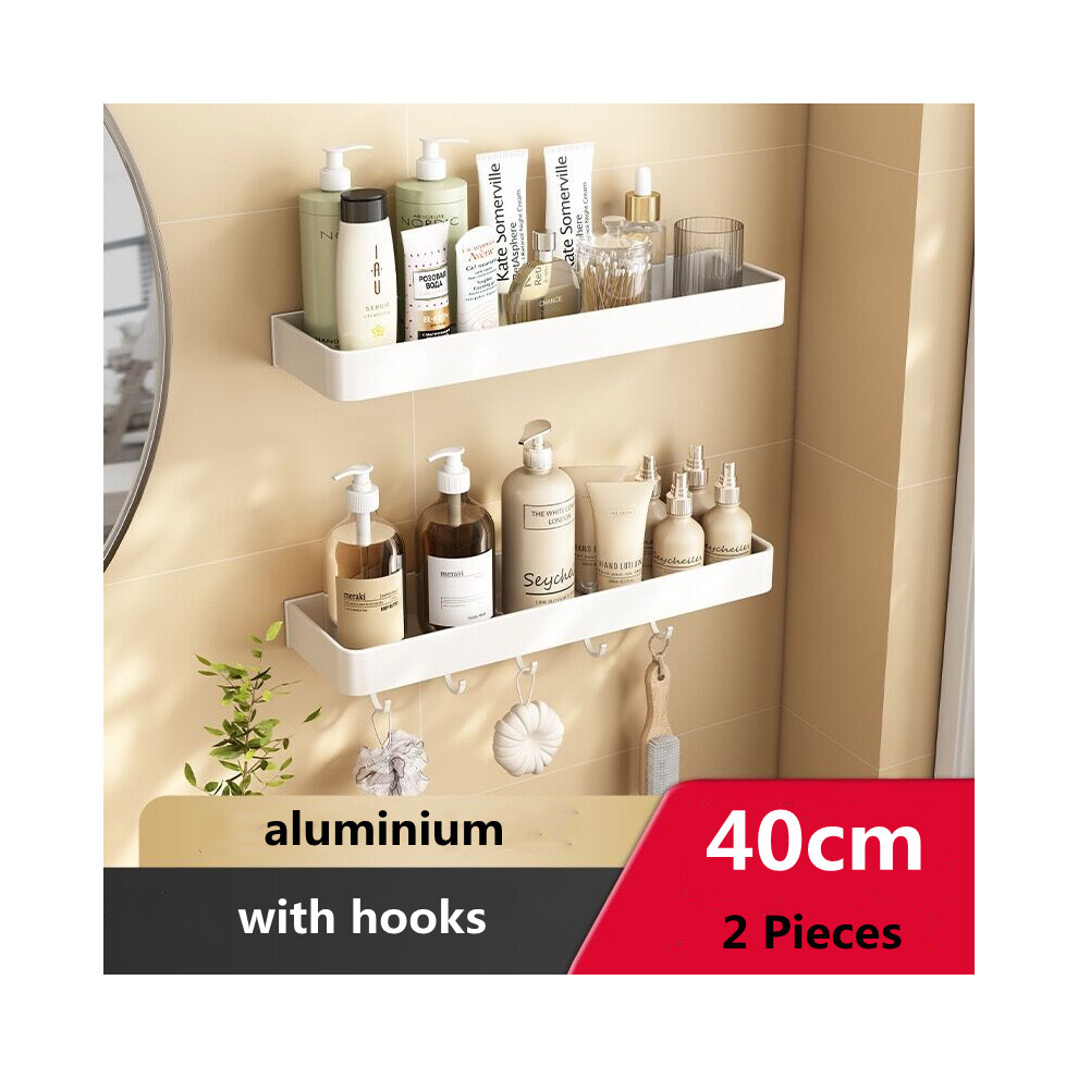 (type m) Étagère de rangement pour accessoires de salle de bain en aluminium Support de rangement mural