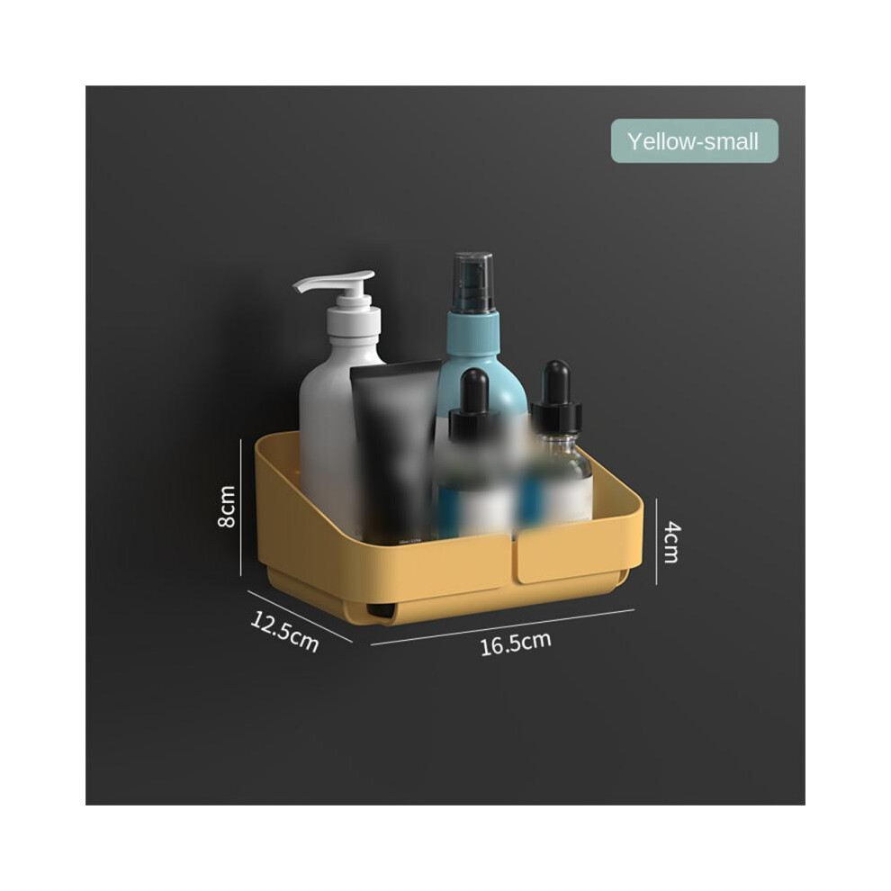 (Trompette jaune) Étagères de salle de bain autocollantes Étagère de rangement murale Boîte de rangement