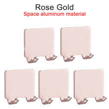 (A Rose Gold 5 PCS)1/2/3ST Punch Gratis rakhyvelhållare Män Rakapparat Förvaringskrok Vägghylla Badrumstillbehör
