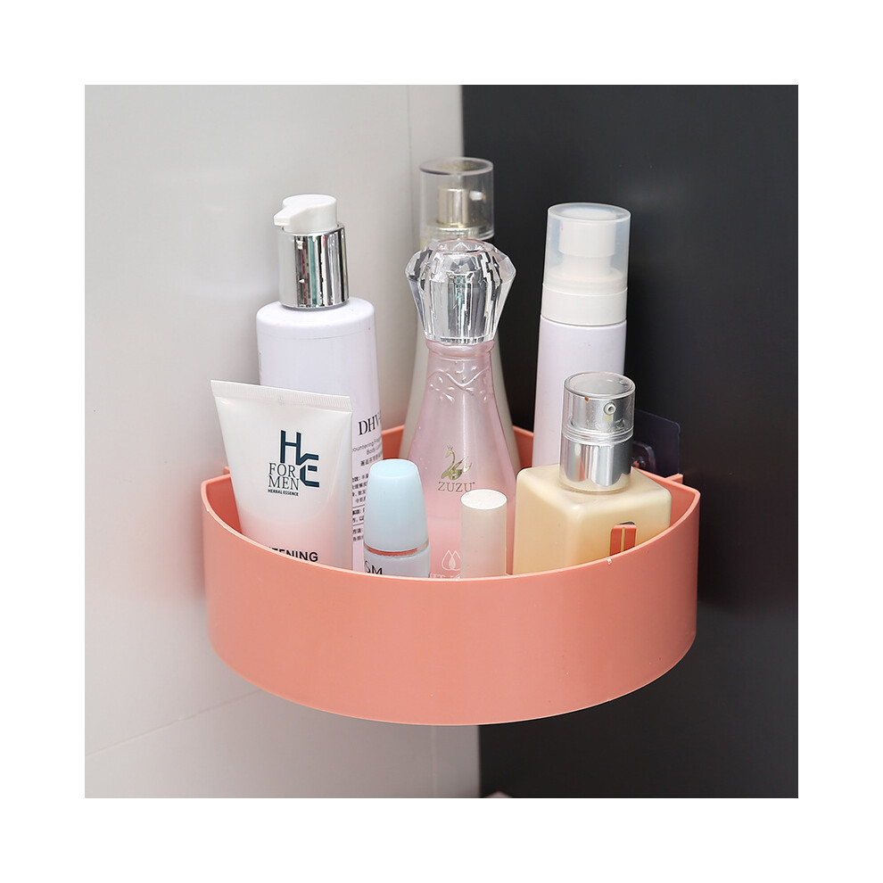 (c)Accessoire de salle de bain Étagère Support Toilette Adhésif Shampooing Gel Panier de rangement Décoration