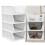 Stackable Wardrobe Organiser 4 Pack Plastic Storage Boxes for Closet, Bedroom, Kitchen & Bathroom Foldable Shelves 1