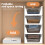 Stackable Wardrobe Organiser 4 Pack Plastic Storage Boxes for Closet, Bedroom, Kitchen & Bathroom Foldable Shelves 4