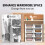 Stackable Wardrobe Organiser 4 Pack Plastic Storage Boxes for Closet, Bedroom, Kitchen & Bathroom Foldable Shelves 5
