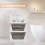 Stackable Wardrobe Organiser 4 Pack Plastic Storage Boxes for Closet, Bedroom, Kitchen & Bathroom Foldable Shelves 8