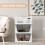Stackable Wardrobe Organiser 4 Pack Plastic Storage Boxes for Closet, Bedroom, Kitchen & Bathroom Foldable Shelves 10