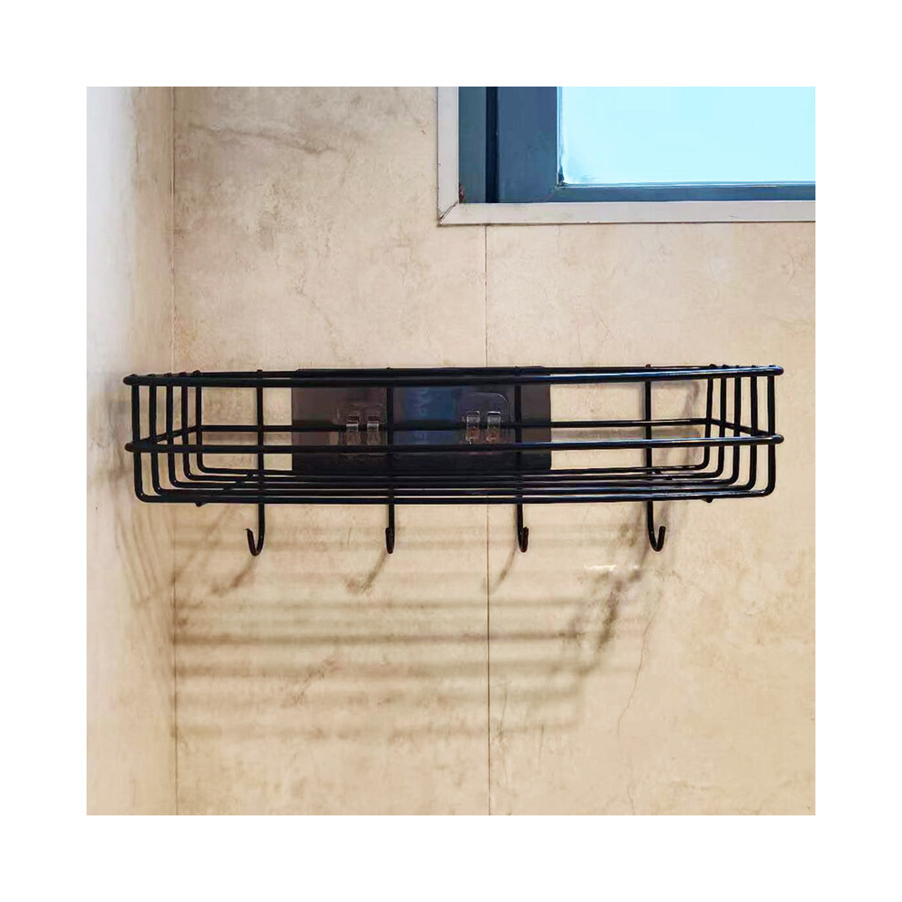 (Noir) 1 support de rangement avec crochets pour accessoires de salle de bain, accessoire de salle de