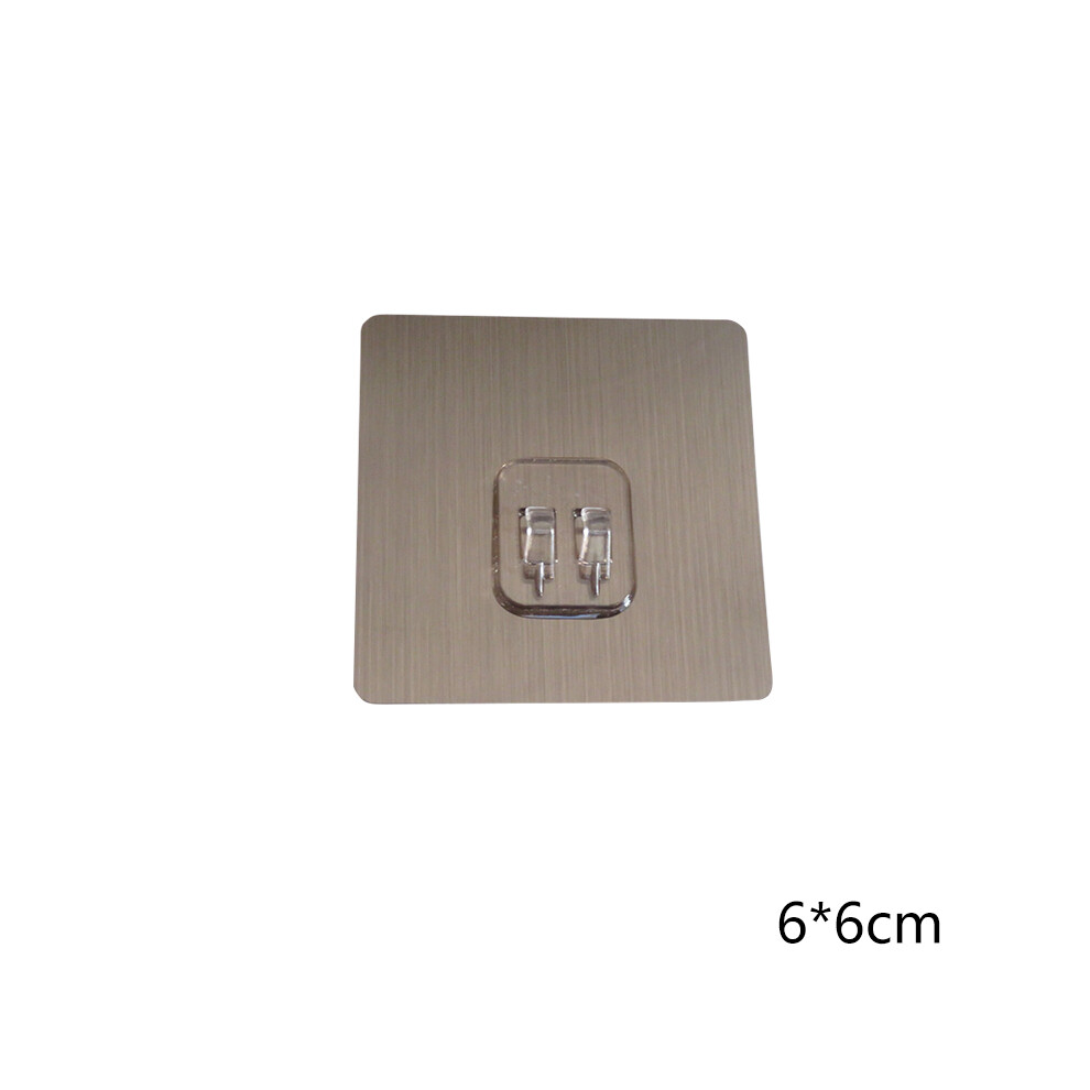 (6) 1 crochet en plastique autocollant pour étagère, fixation murale sans couture, accessoire de salle