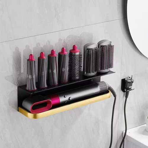 (μαύρο) Βάση τοίχου για πιστολάκι μαλλιών Dyson Airwrap Shelf Dryer Θήκη 2