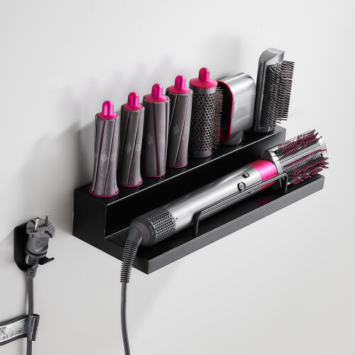 (μαύρο) Βάση τοίχου για πιστολάκι μαλλιών Dyson Airwrap Shelf Dryer Θήκη
