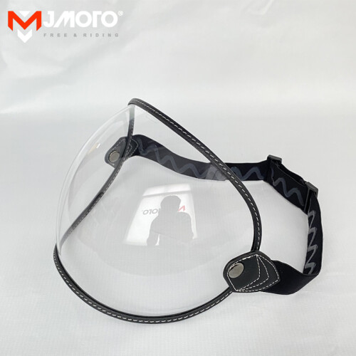 (Clear-MJH-L01)Ρετρό κράνος ασπίδα φυσαλίδας γυαλιά κράνους κράνος