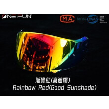 (Rouge arc-en-ciel) Lentille de casque CNS-3 pour casque de moto intégral, placage anti-UV