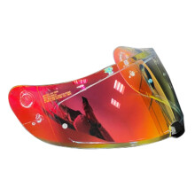 Visière transparente (REVO Rouge Transparent) pour casque de moto, visière solaire intégrale, boucle