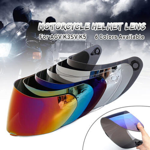 (Yellow)Motorcycle Visor Anti-scratch Wind Shield Helmet Visor Full Face Fit for 1