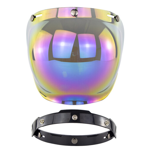 (Κίτρινο με θήκη) 12 Χρώματα Bubble Visor for Open Face κράνος Ασπίδα Μοτοσικλέτας 2