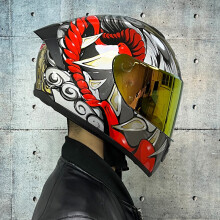 (S-b2)Kask motocyklowy integralny, kask wyścigowy DOT Motocross Off Road podwójny