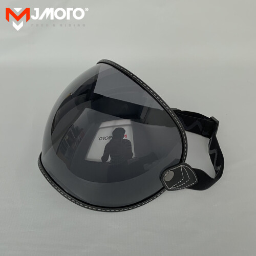 (Μαύρο) Universal ρετρό γυαλιά μοτοσικλέτας Γυαλιά Bubble Visor Lens UV